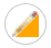Orange Triangle over Edit Row Icon